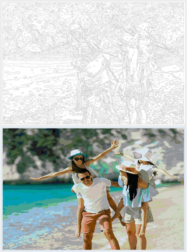 צביעת תמונה אישית לפי מספרים